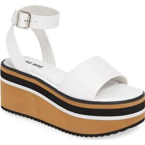 Alias Mae Oasis white leather chunky platform sandals women’s shoe size 8